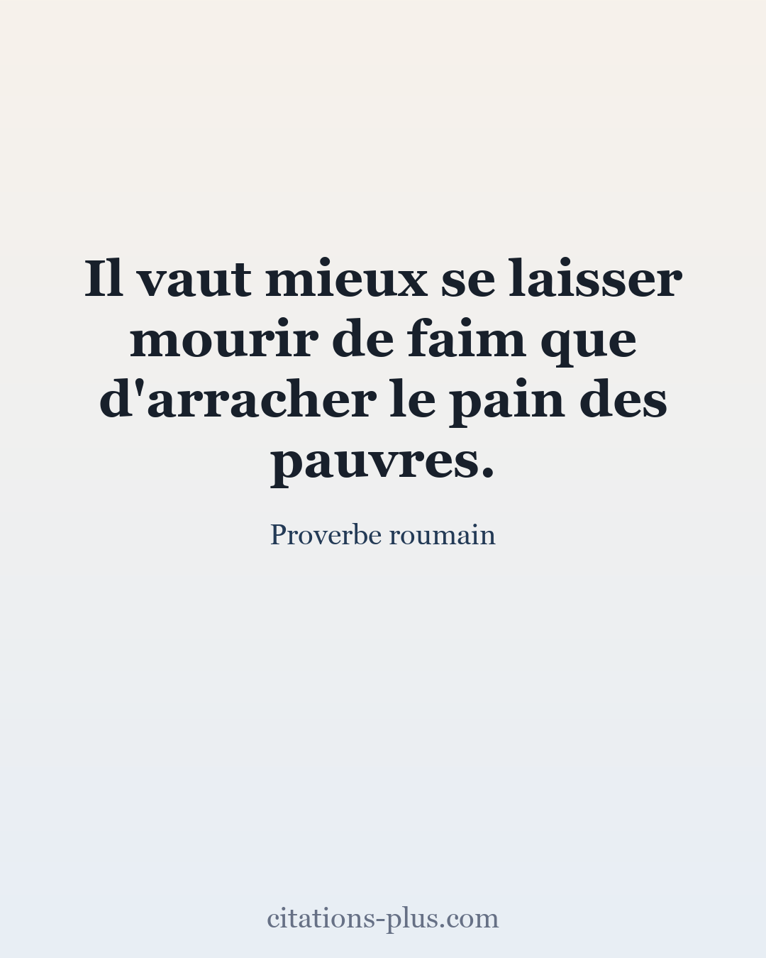 Carte Premium clair — Proverbe roumain