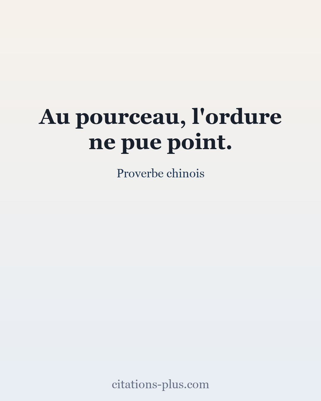 Carte Premium clair — Proverbe chinois