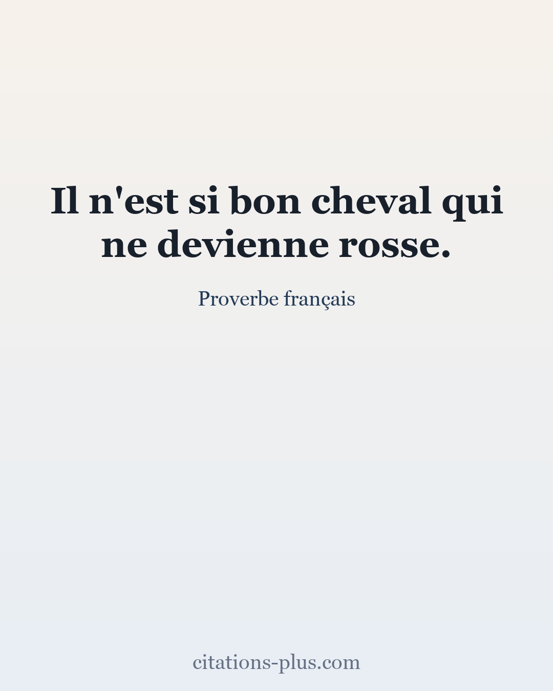 Carte Premium clair — Proverbe français