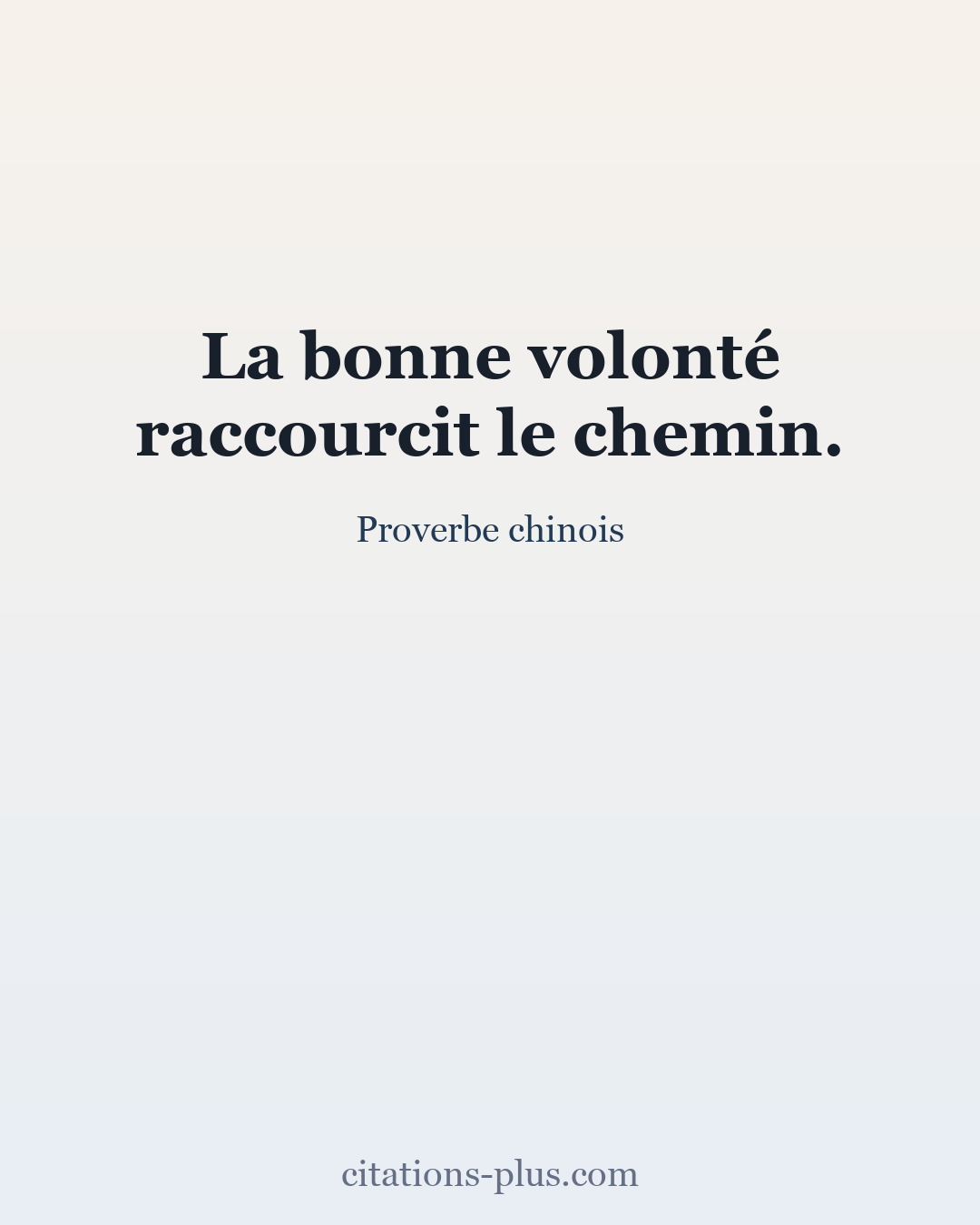 Carte Premium clair — Proverbe chinois