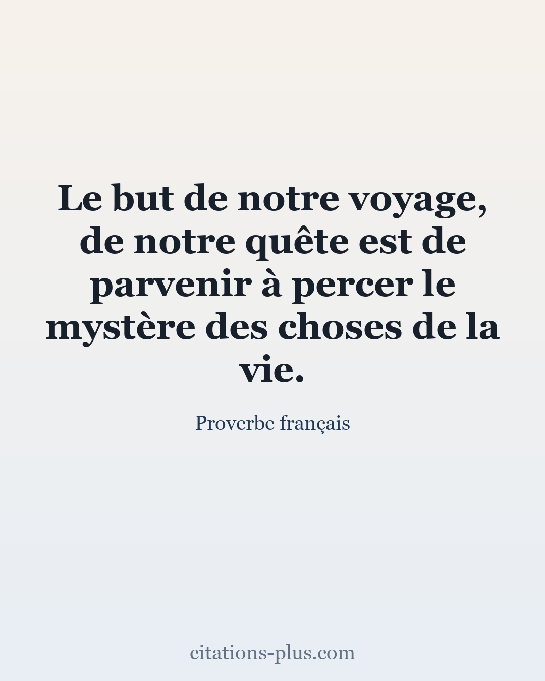 Carte Premium clair — Proverbe français