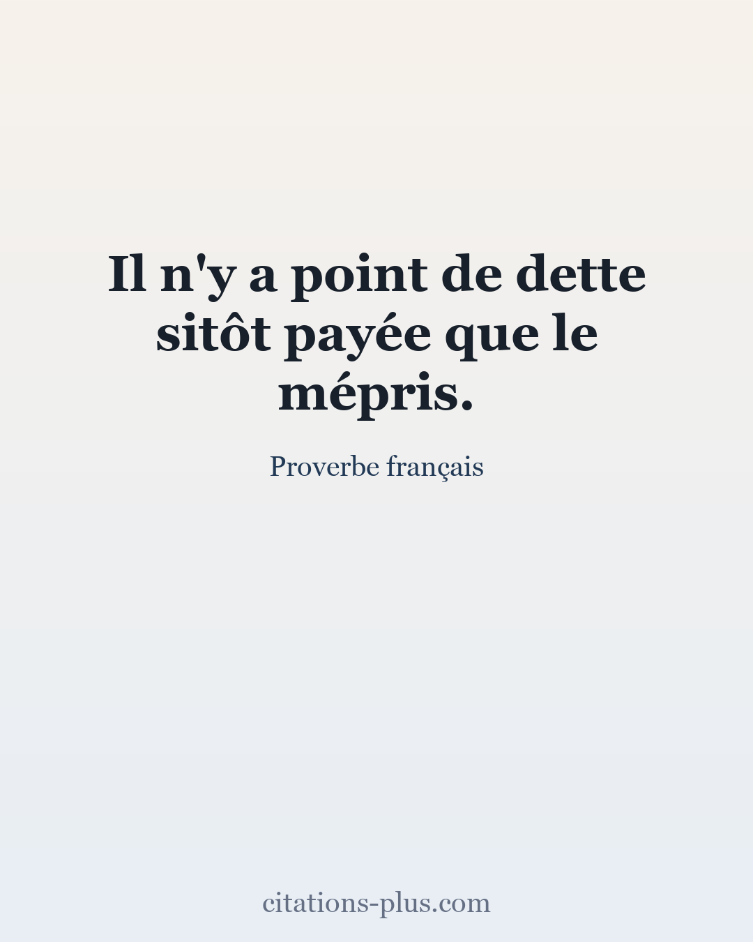 Carte Premium clair — Proverbe français