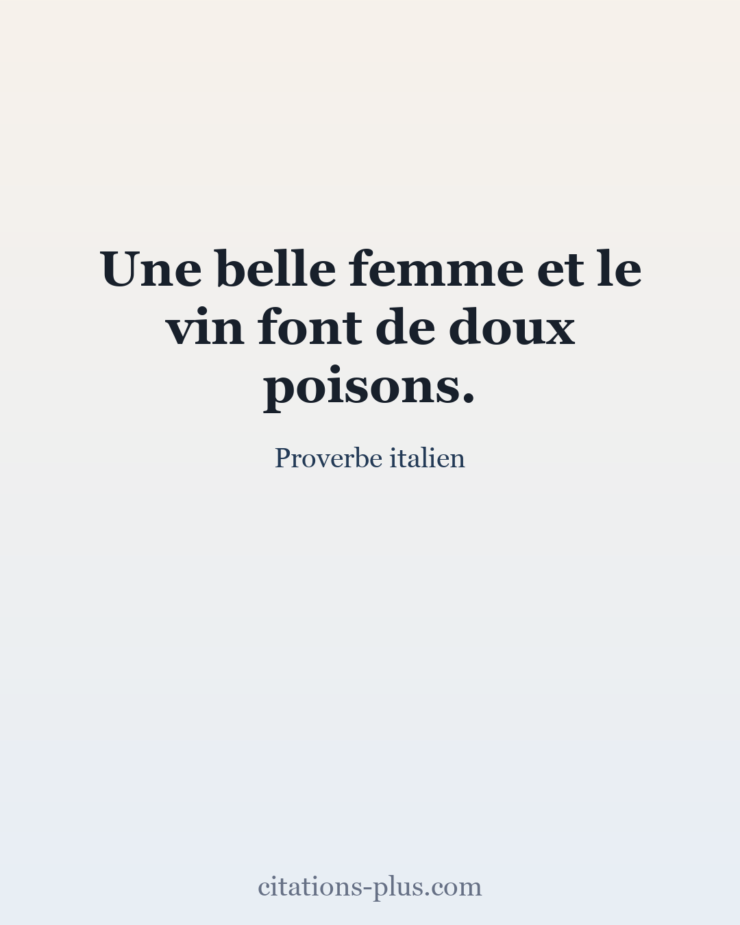 Carte Premium clair — Proverbe italien