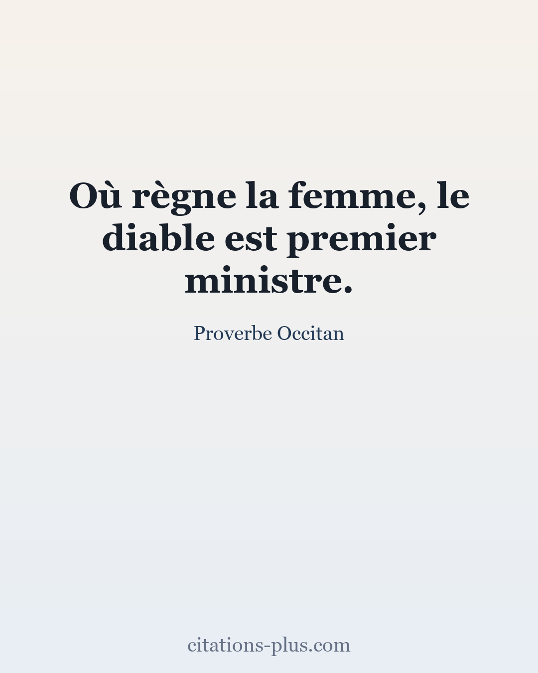 Carte Premium clair — Proverbe Occitan