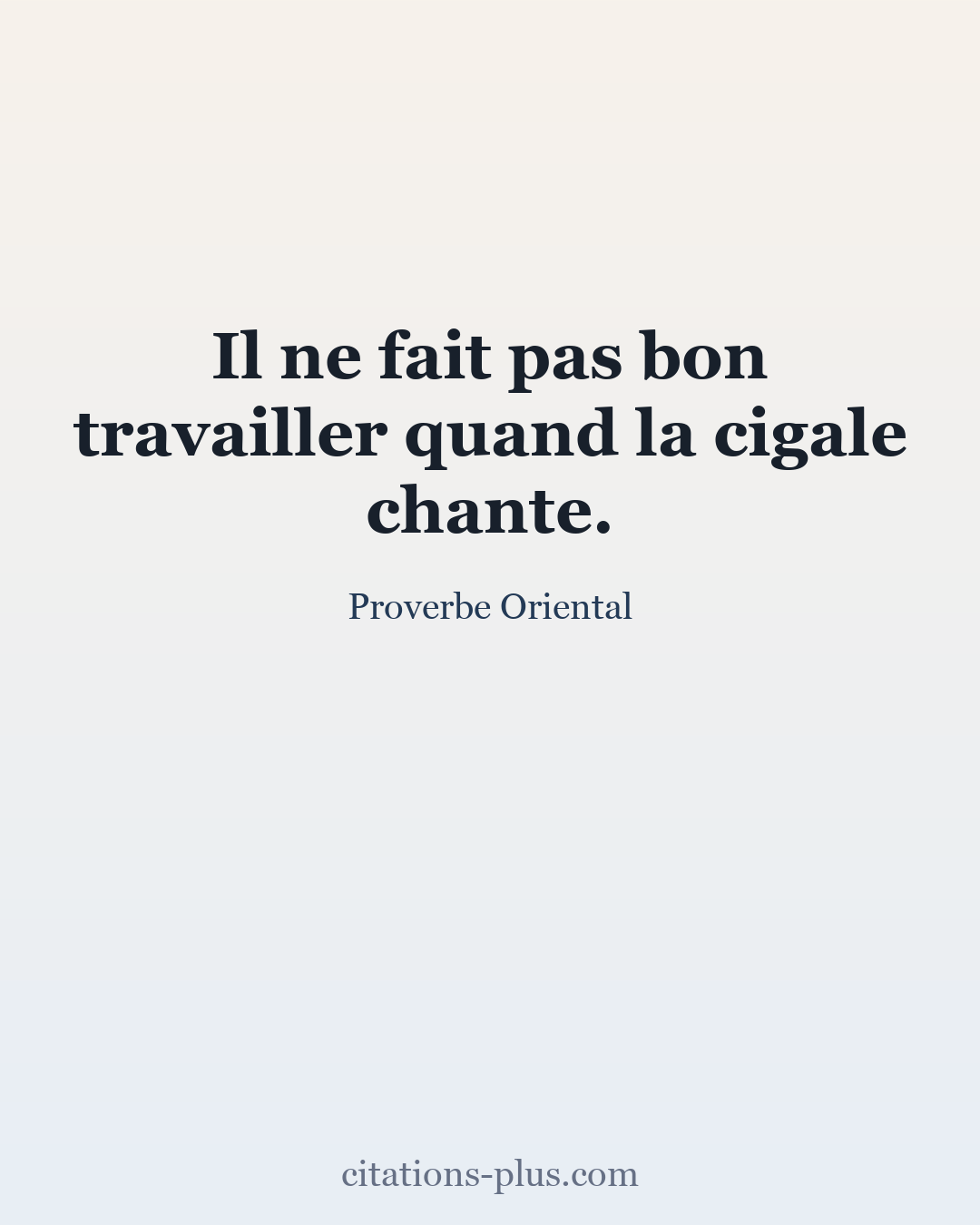 Carte Premium clair — Proverbes orientaux