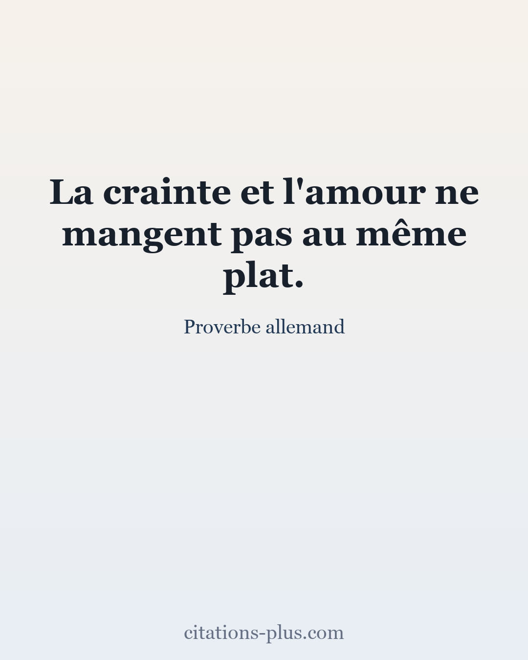 Carte Premium clair — Proverbe allemand