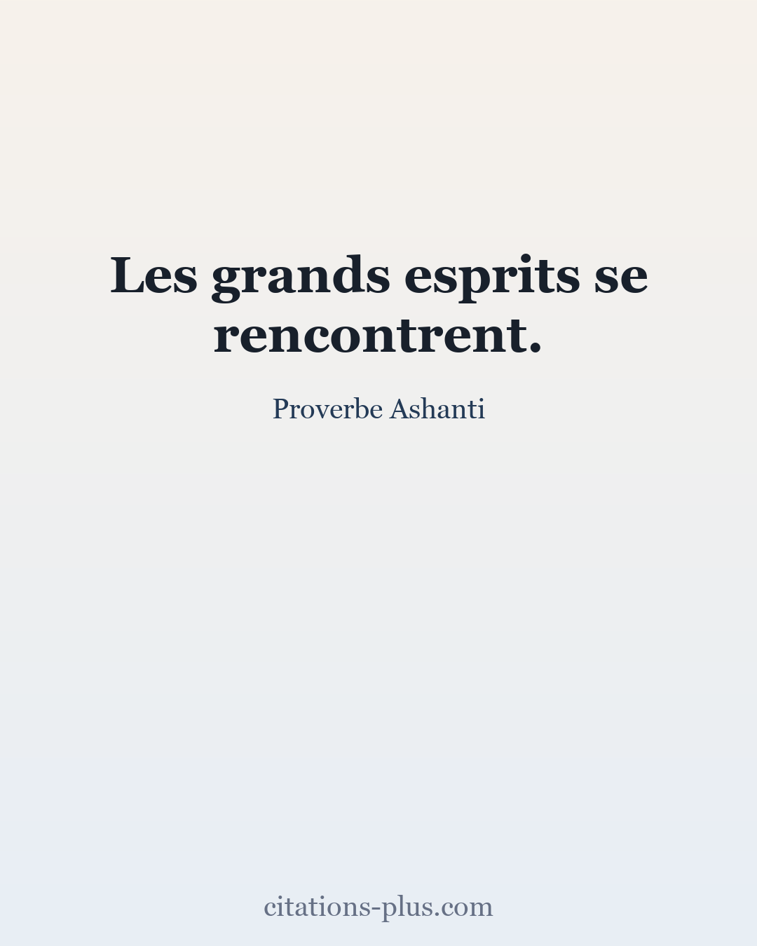Carte Premium clair — Proverbe Ashanti