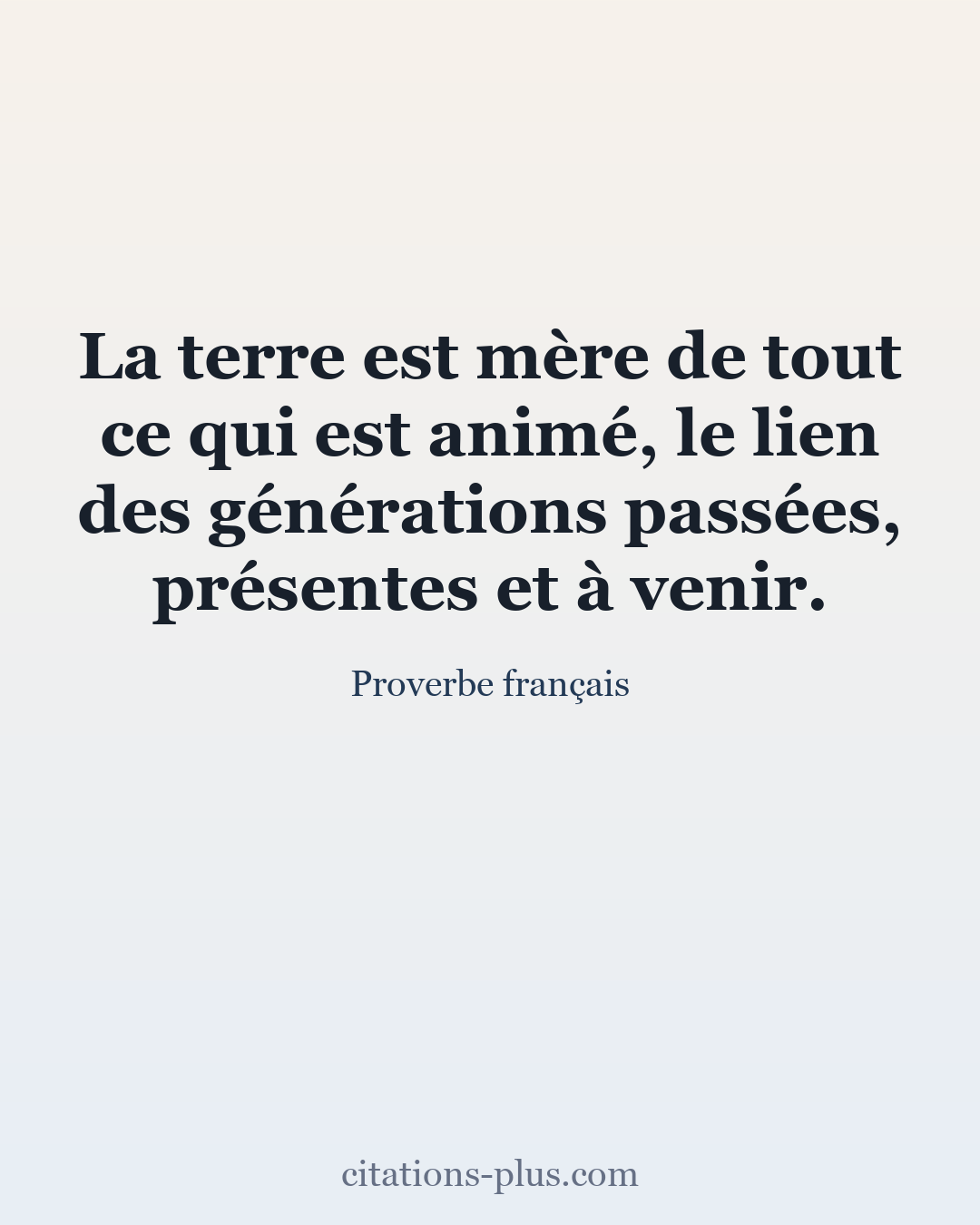 Carte Premium clair — Proverbe français