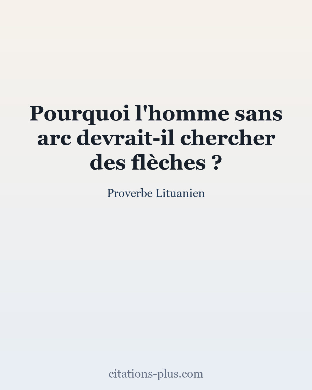 Carte Premium clair — Proverbe Lituanien
