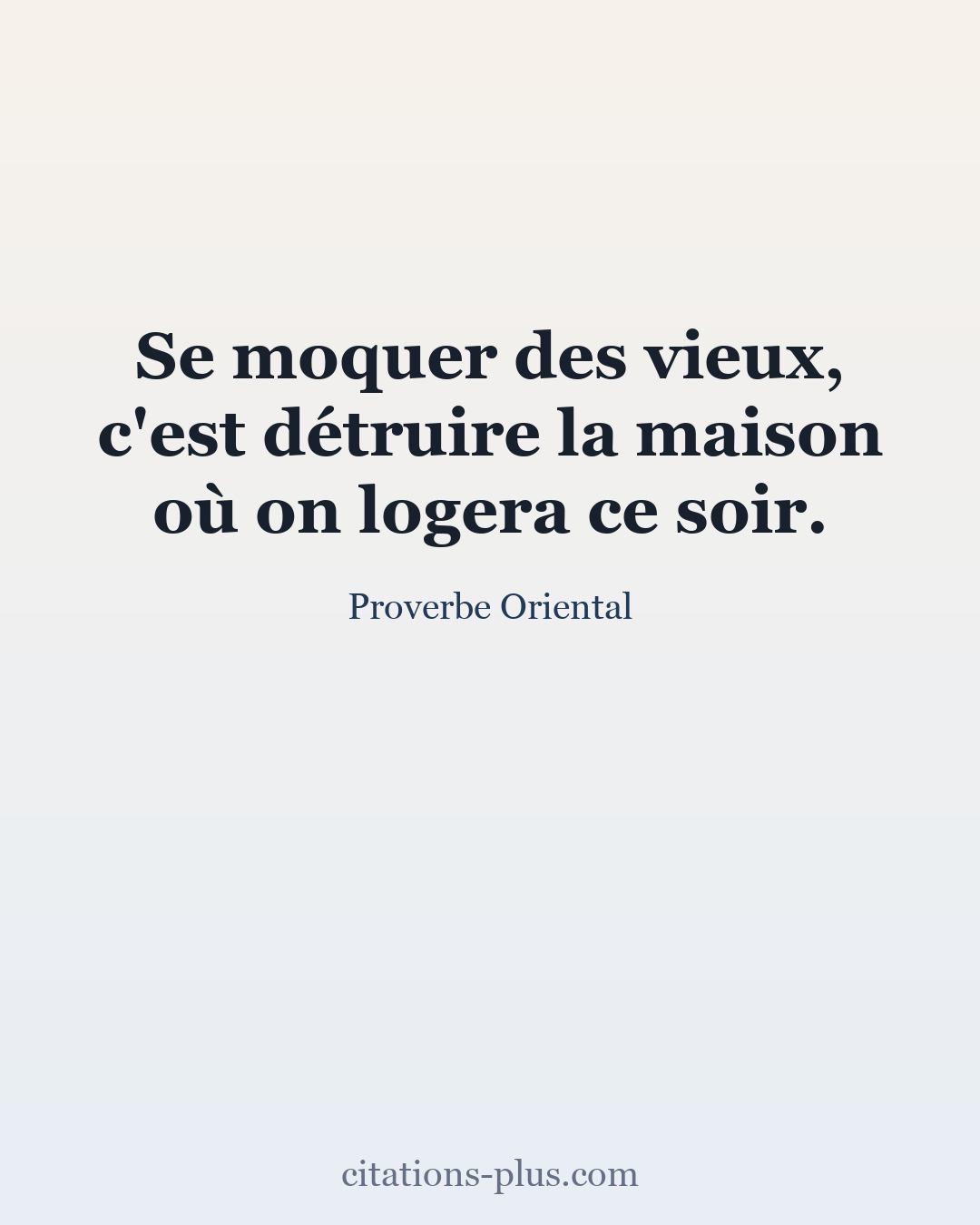 Carte Premium clair — Proverbes orientaux