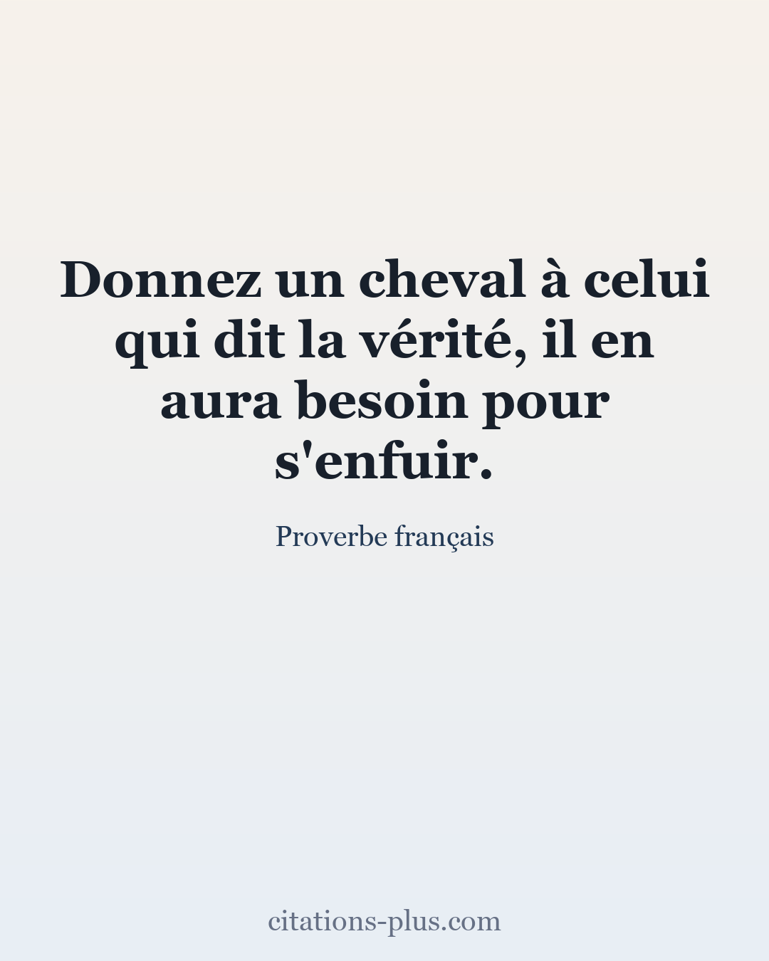 Carte Premium clair — Proverbe français