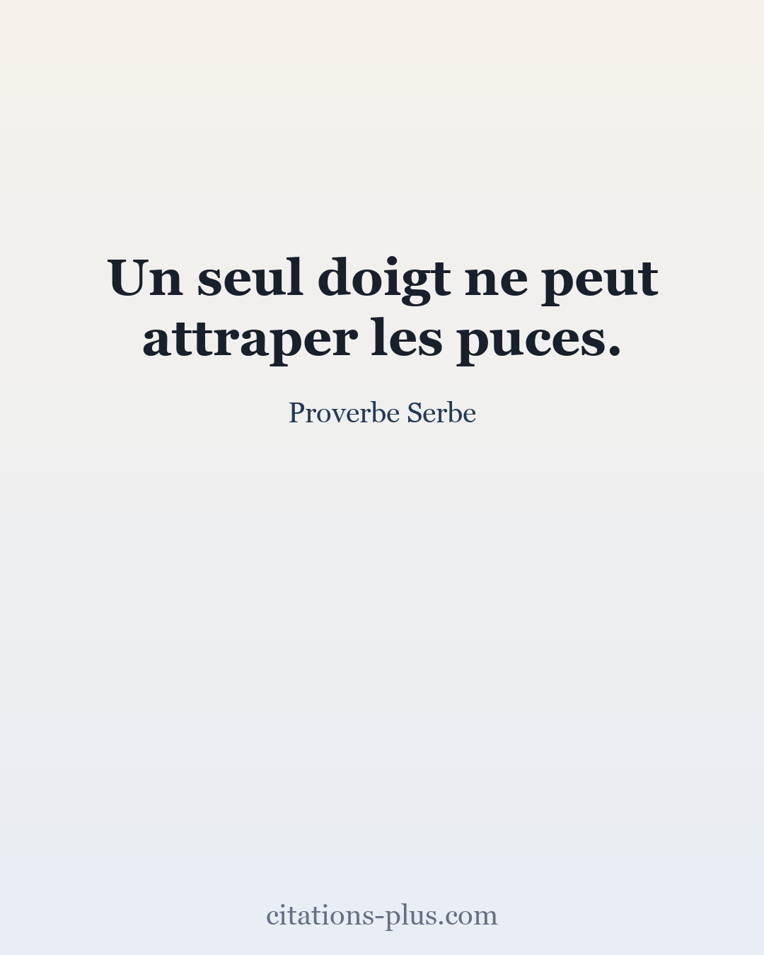 Carte Premium clair — Proverbe Serbe