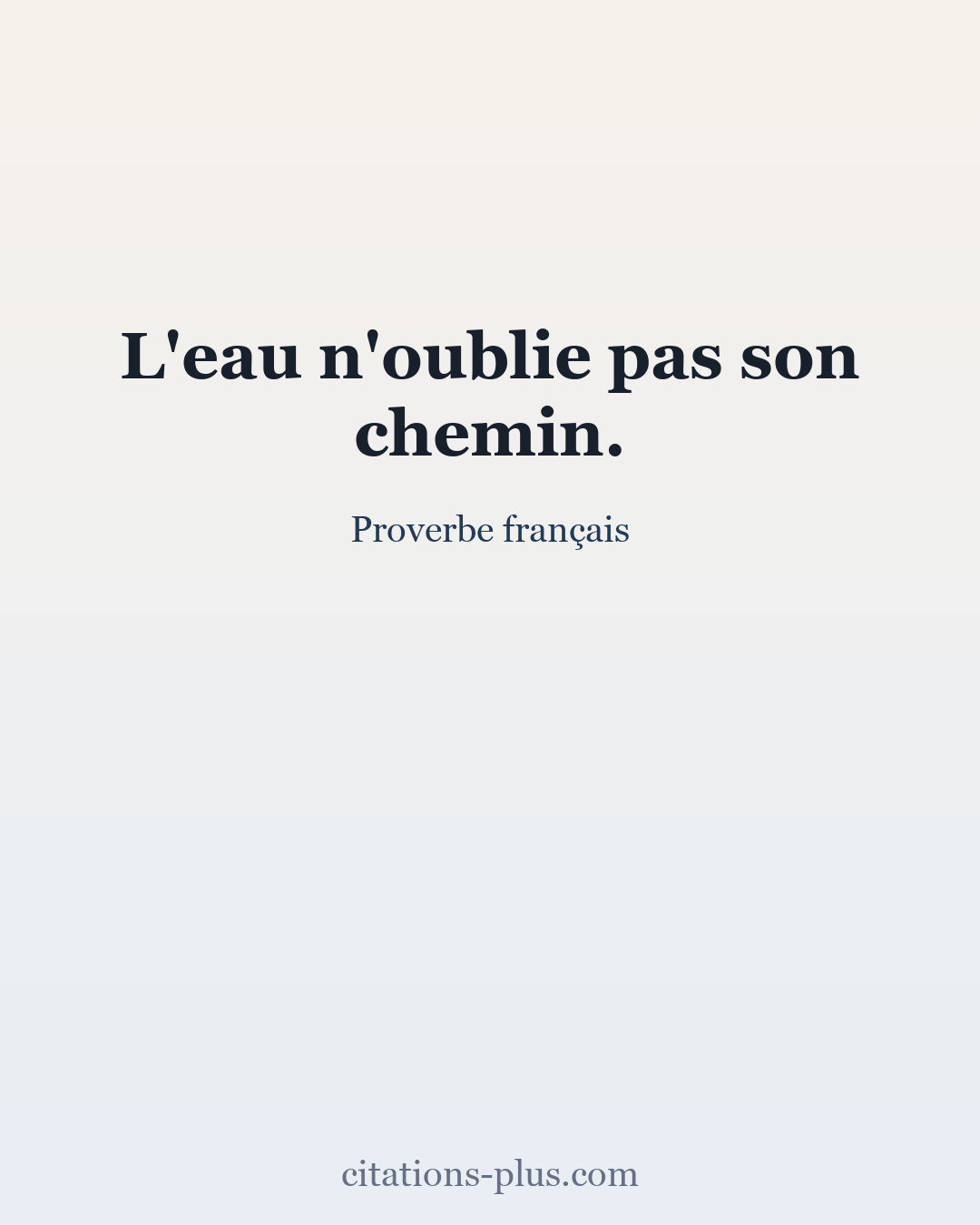 Carte Premium clair — Proverbe français
