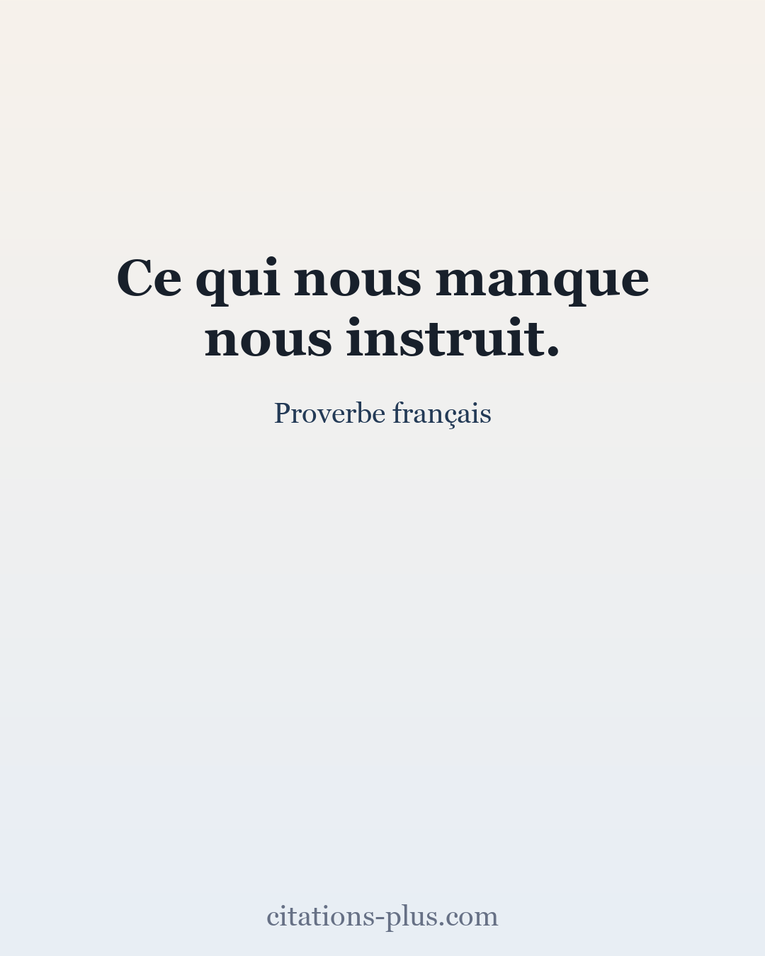 Carte Premium clair — Proverbe français