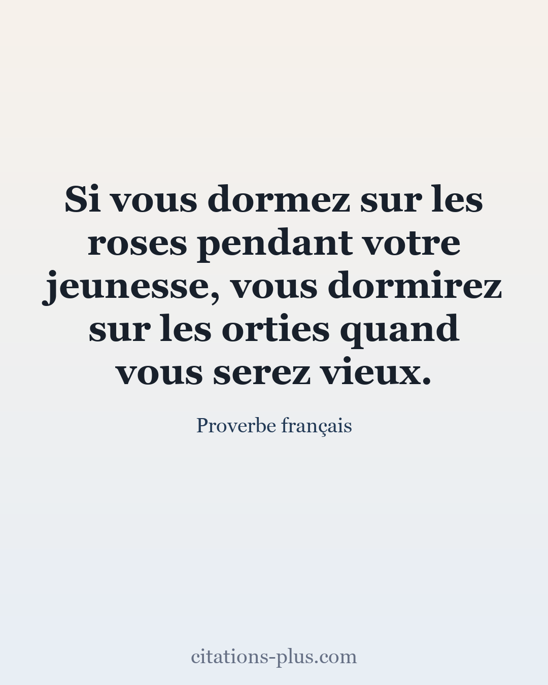 Carte Premium clair — Proverbe français