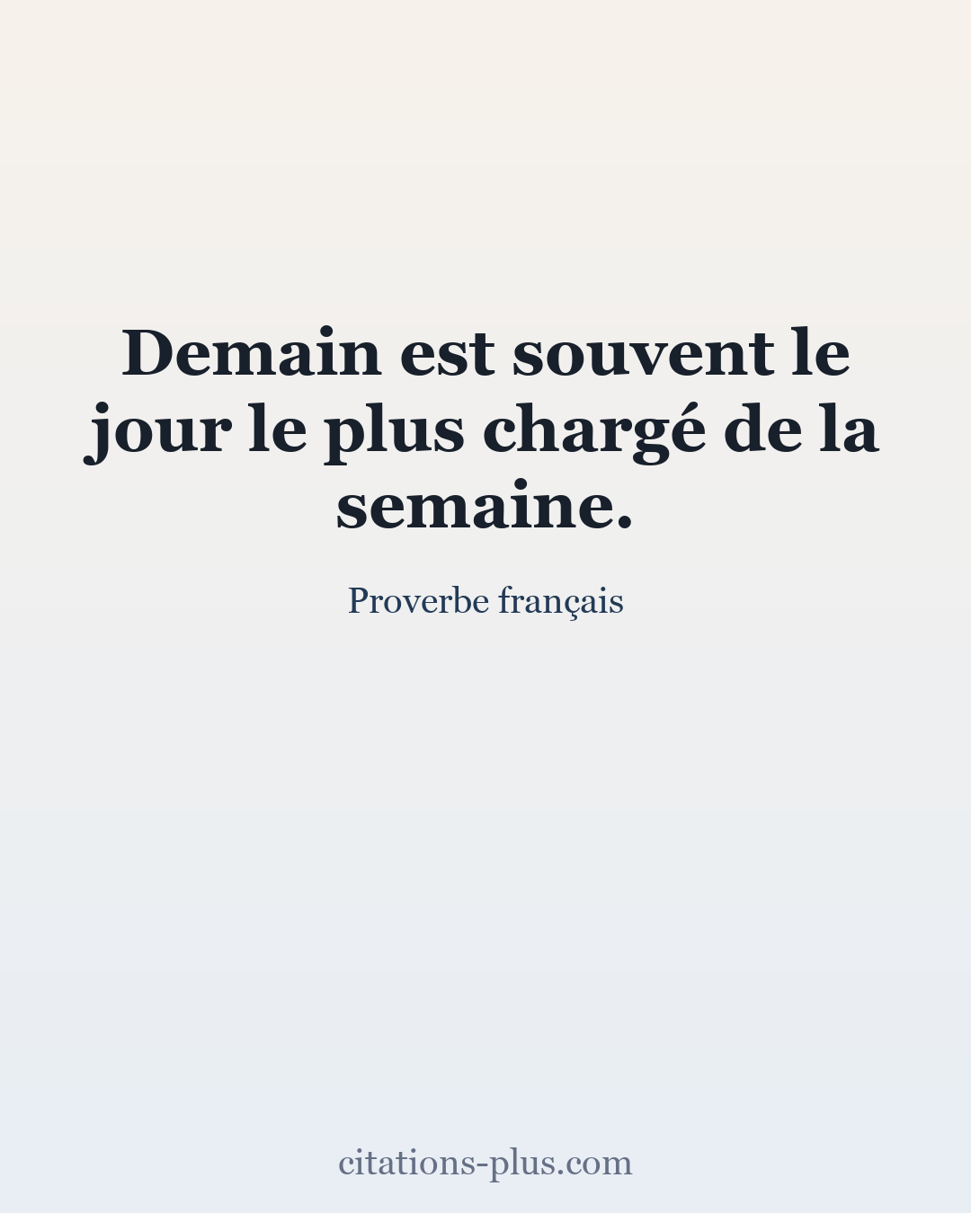 Carte Premium clair — Proverbe français