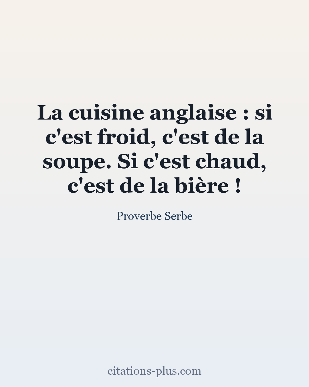Carte Premium clair — Proverbe Serbe