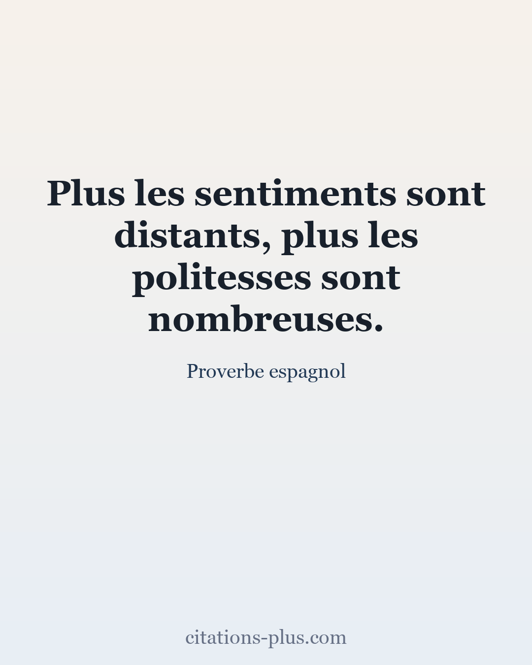 Carte Premium clair — Proverbe espagnol