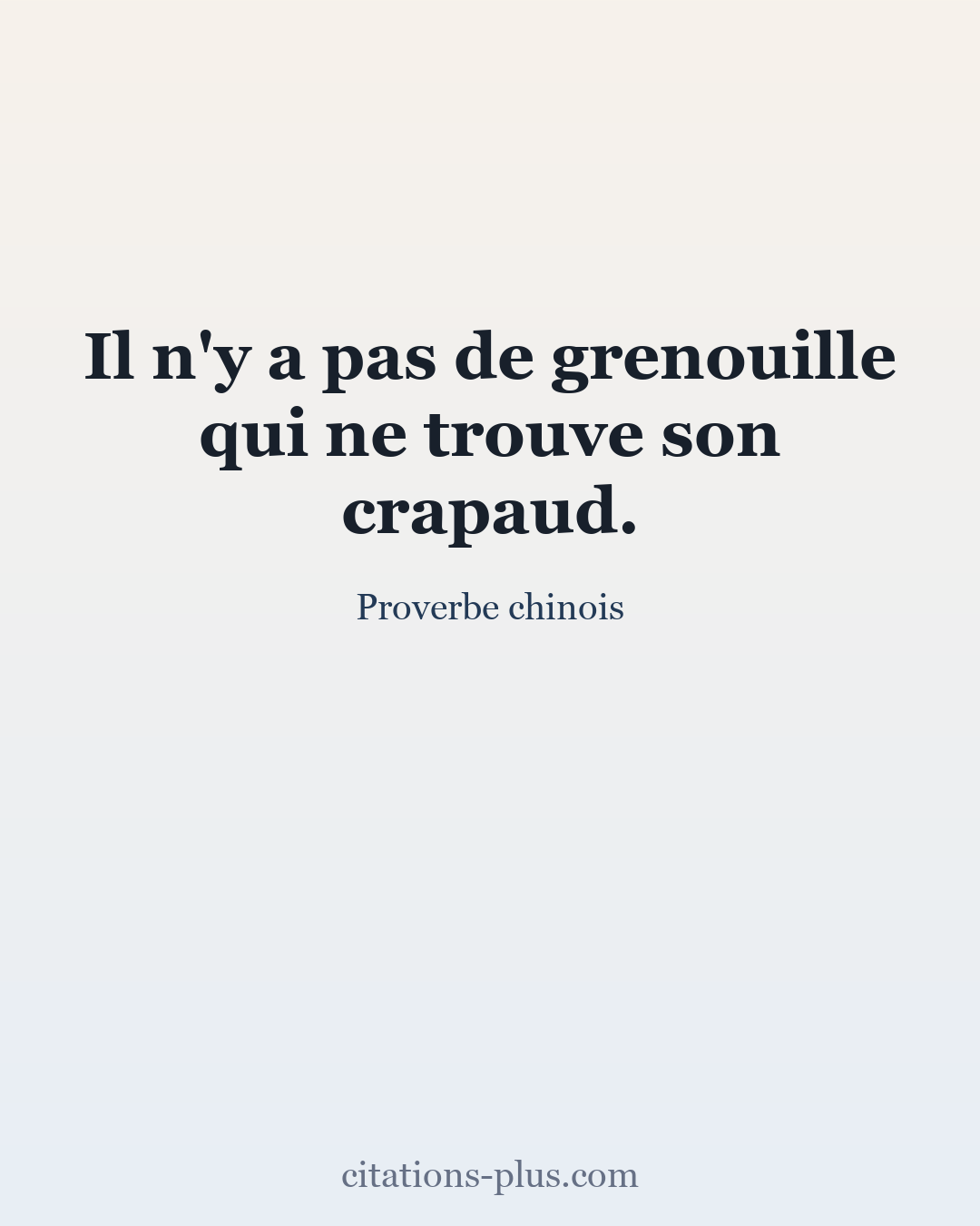 Carte Premium clair — Proverbe chinois