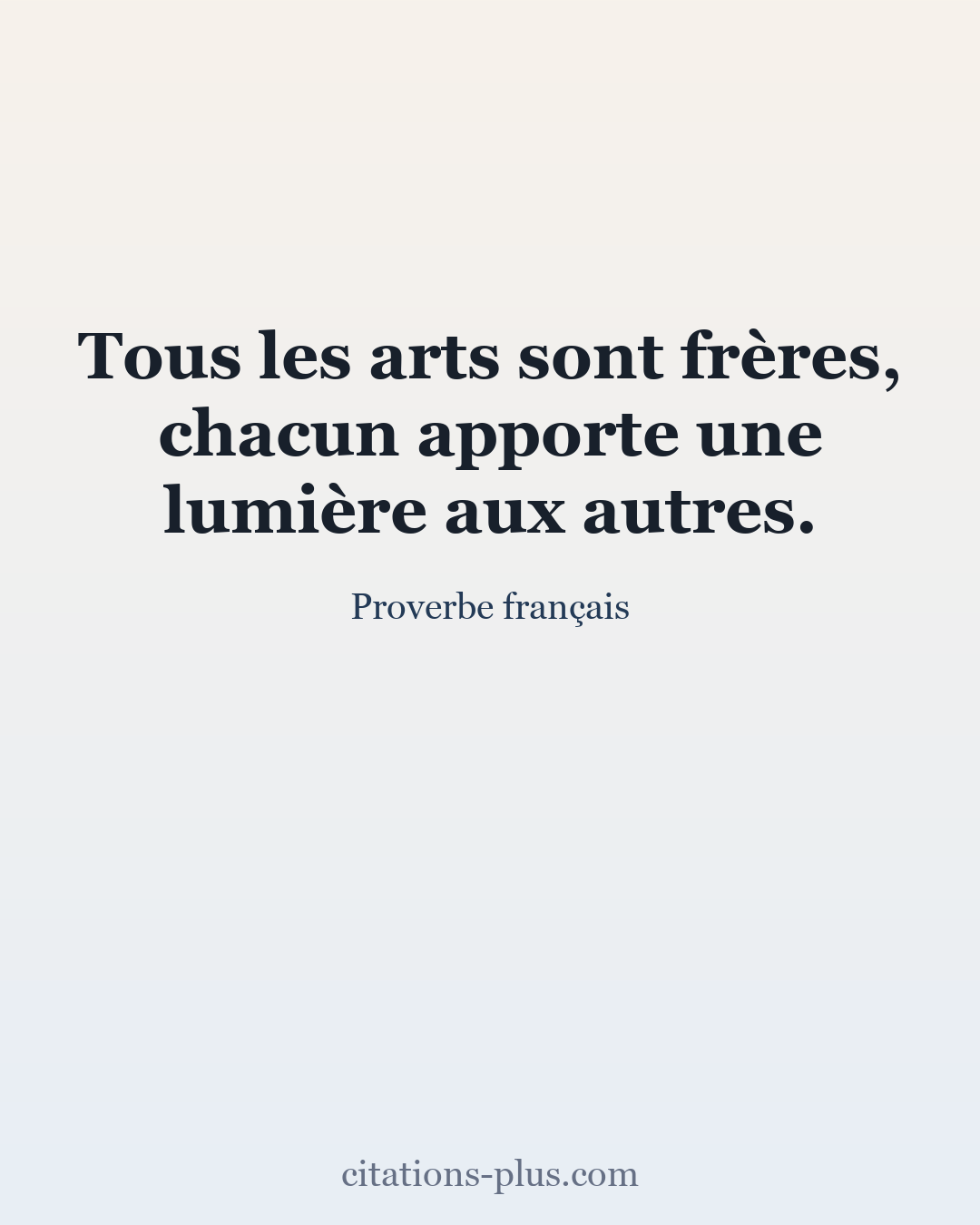 Carte Premium clair — Proverbe français