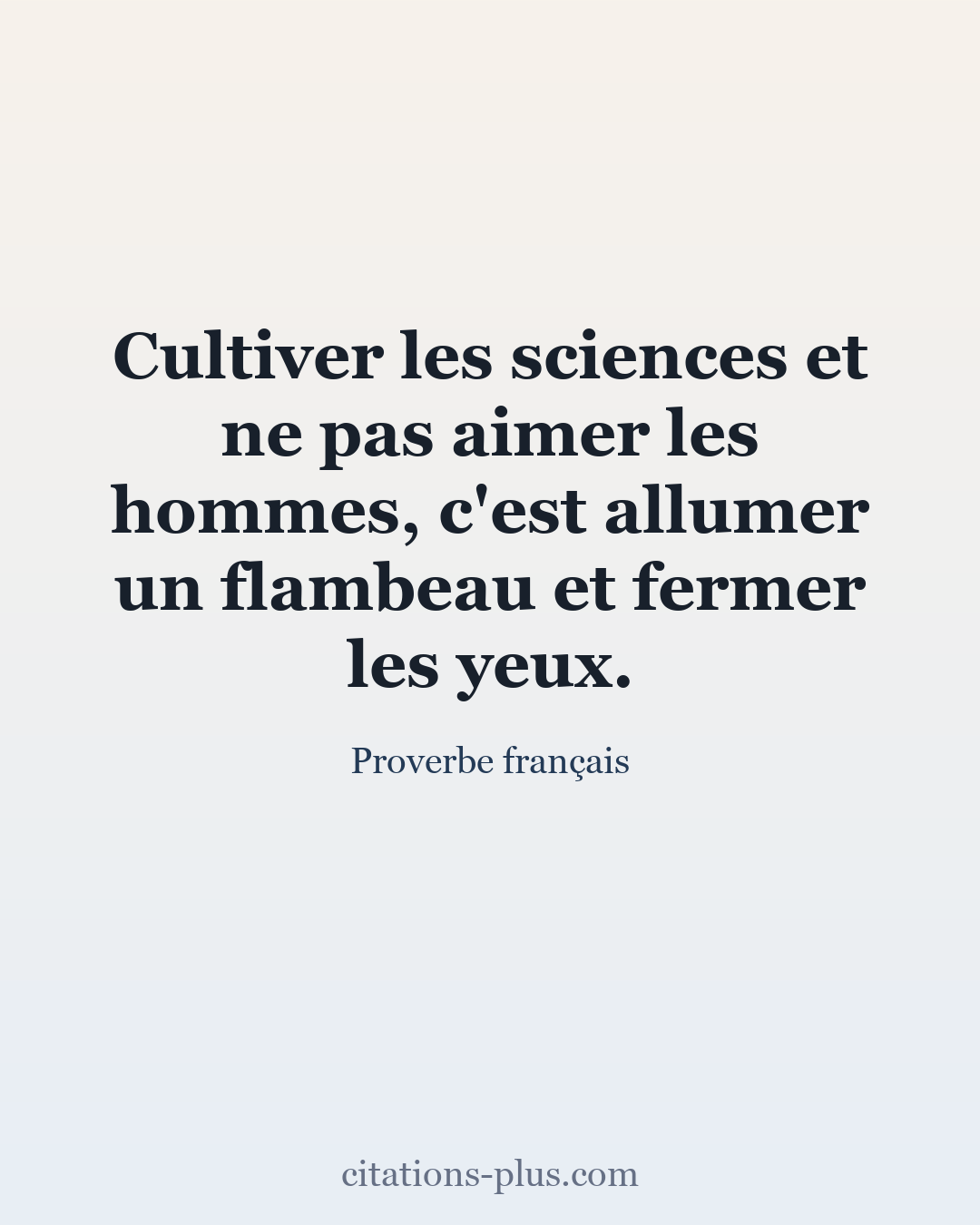 Carte Premium clair — Proverbe français