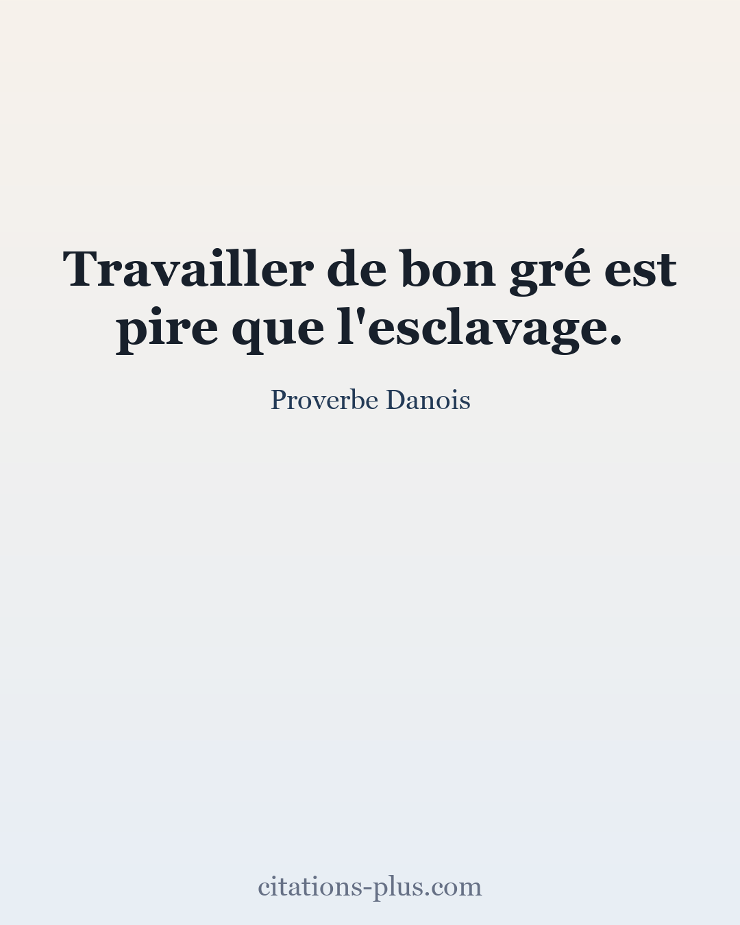 Carte Premium clair — Proverbe Danois