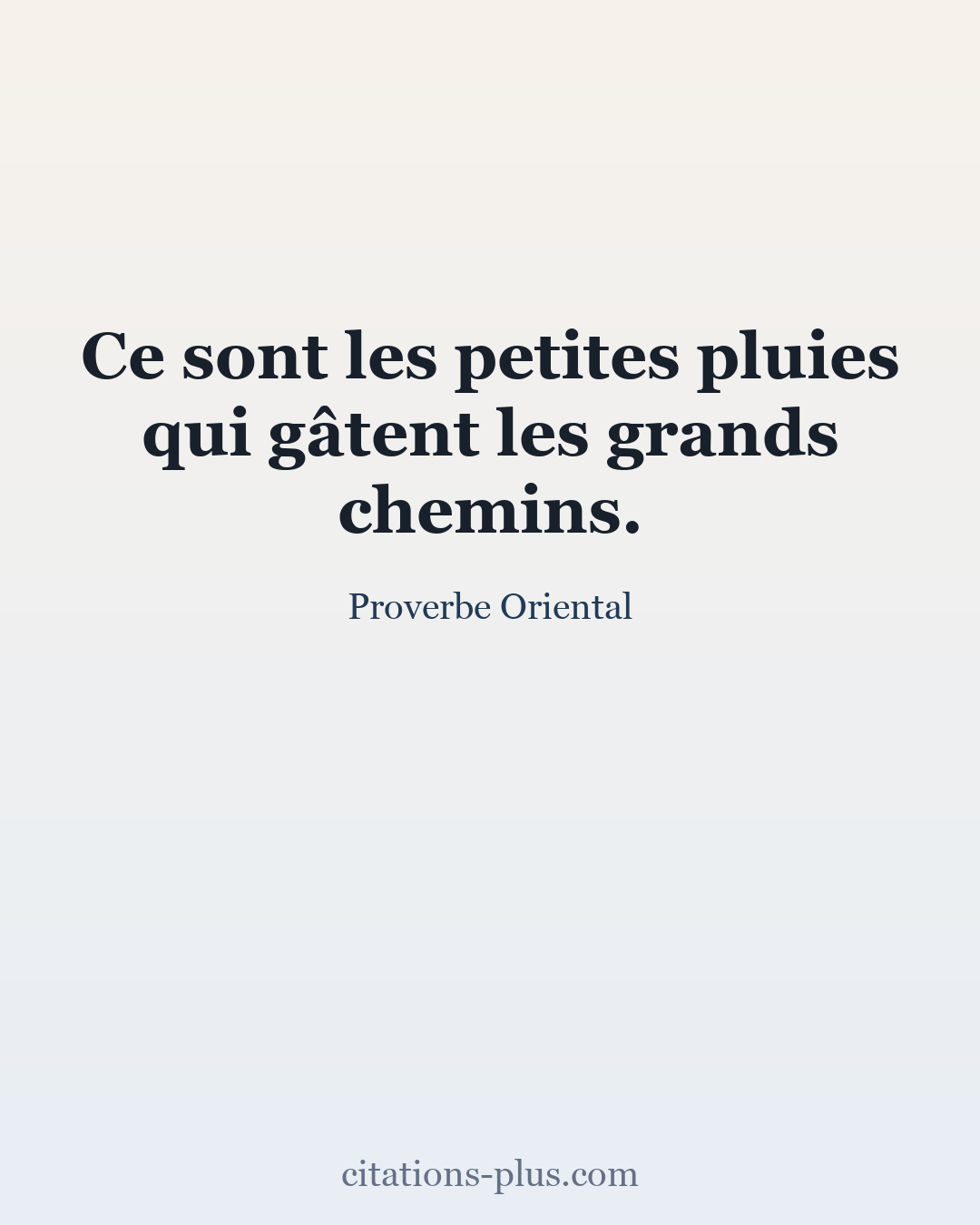 Carte Premium clair — Proverbes orientaux