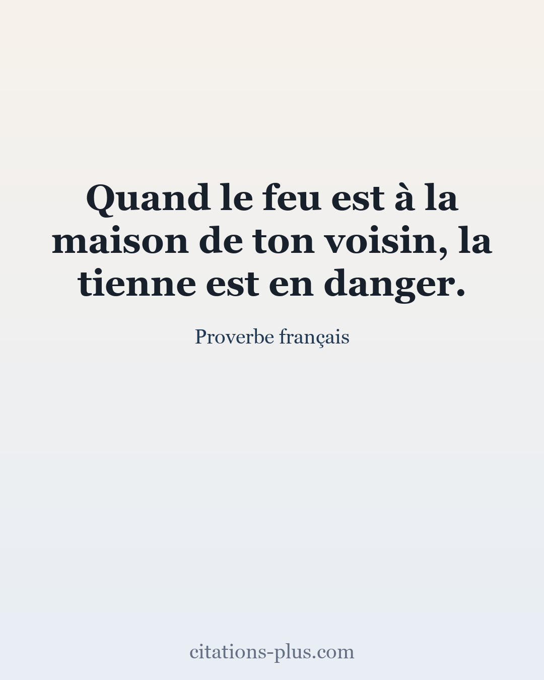 Carte Premium clair — Proverbe français
