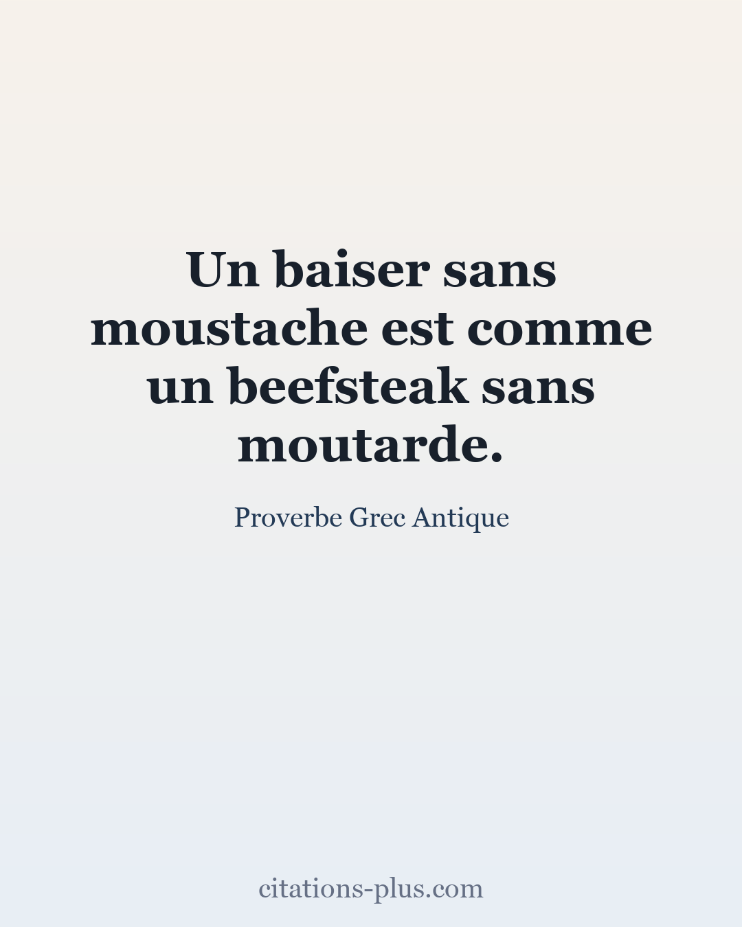 Carte Premium clair — Proverbe Grec Antique