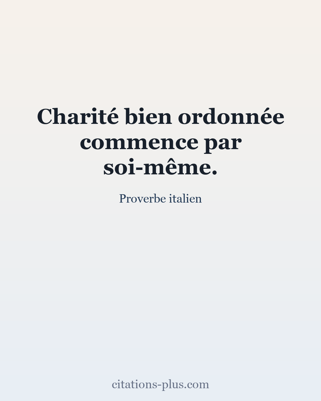 Carte Premium clair — Proverbe italien