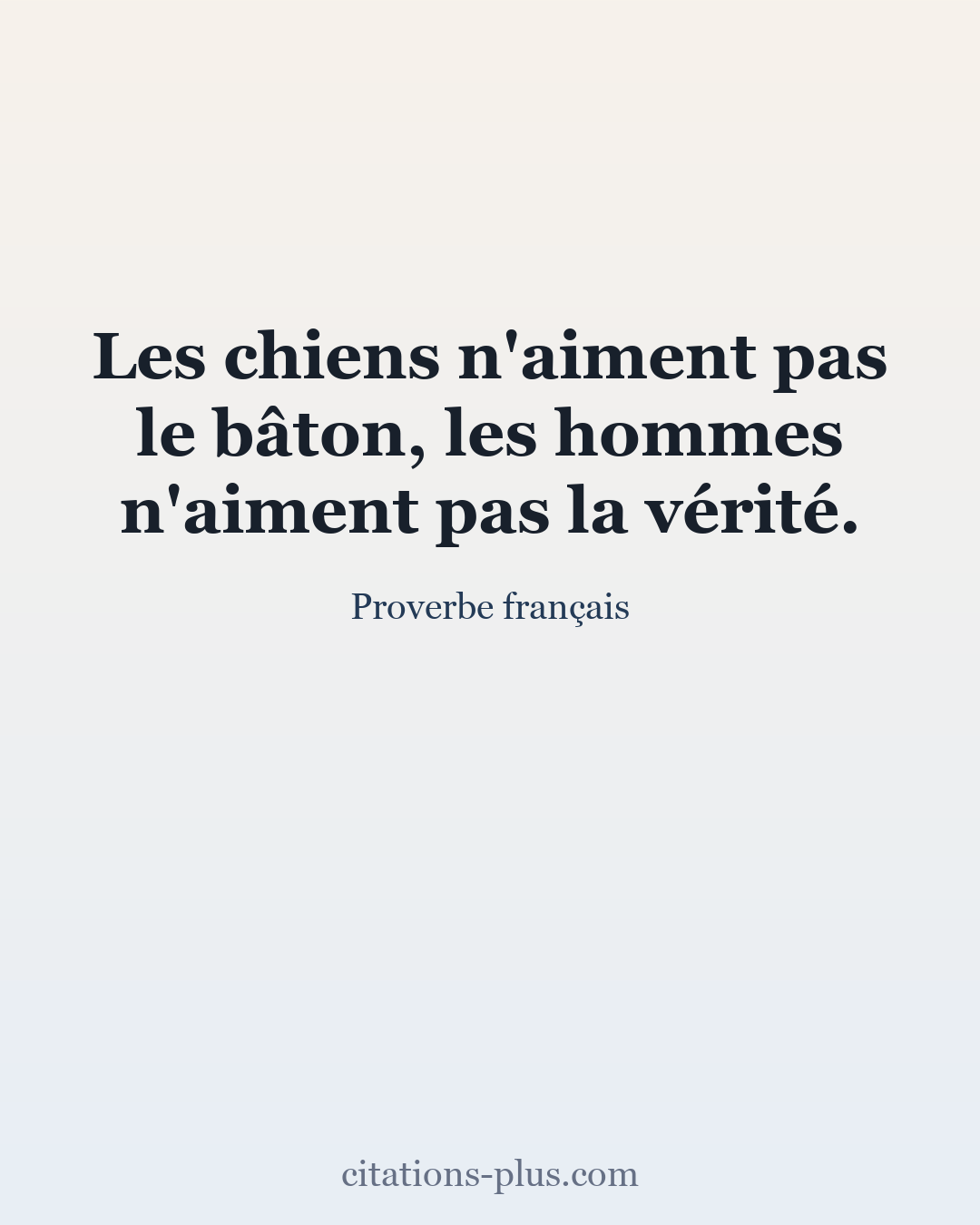 Carte Premium clair — Proverbe français