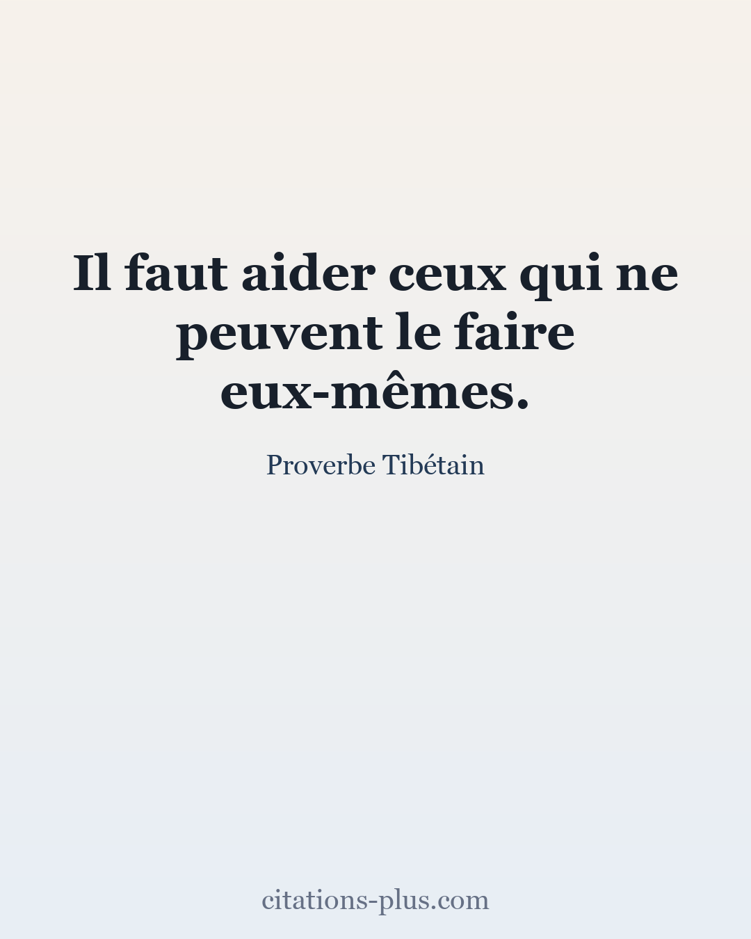 Carte Premium clair — Proverbe Tibétain