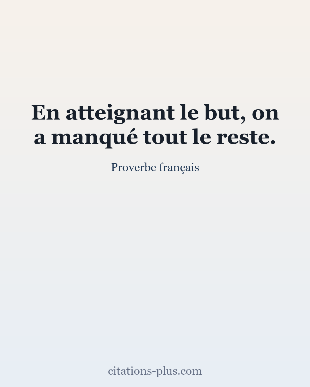 Carte Premium clair — Proverbe français