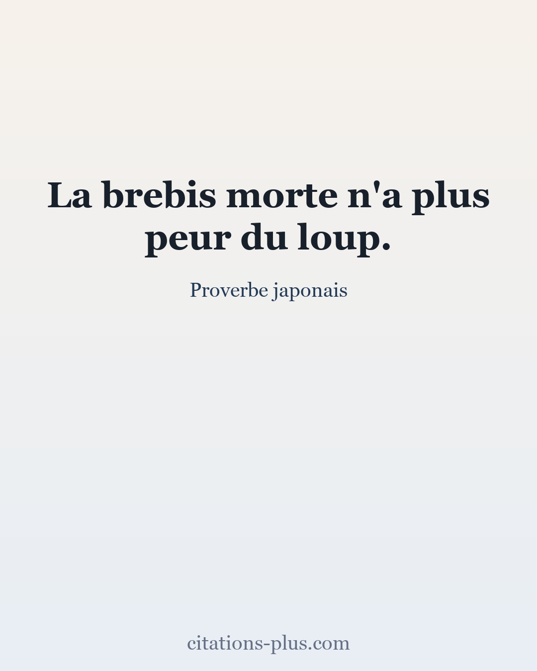 Carte Premium clair — Proverbe japonais
