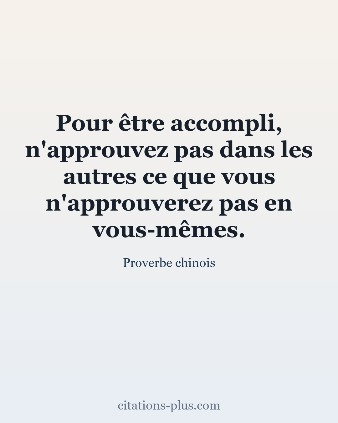 Carte Premium clair — Proverbe chinois