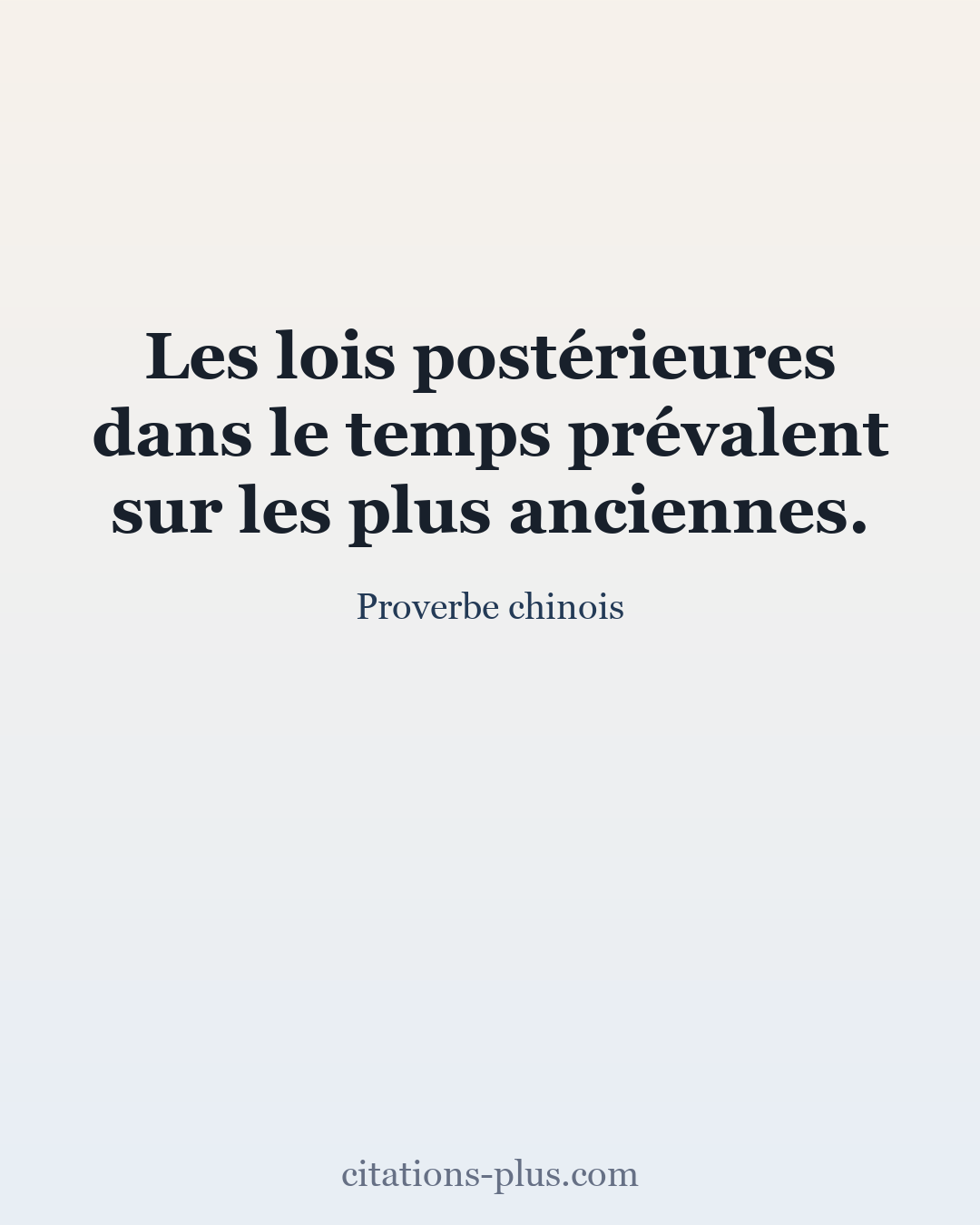Carte Premium clair — Proverbe chinois