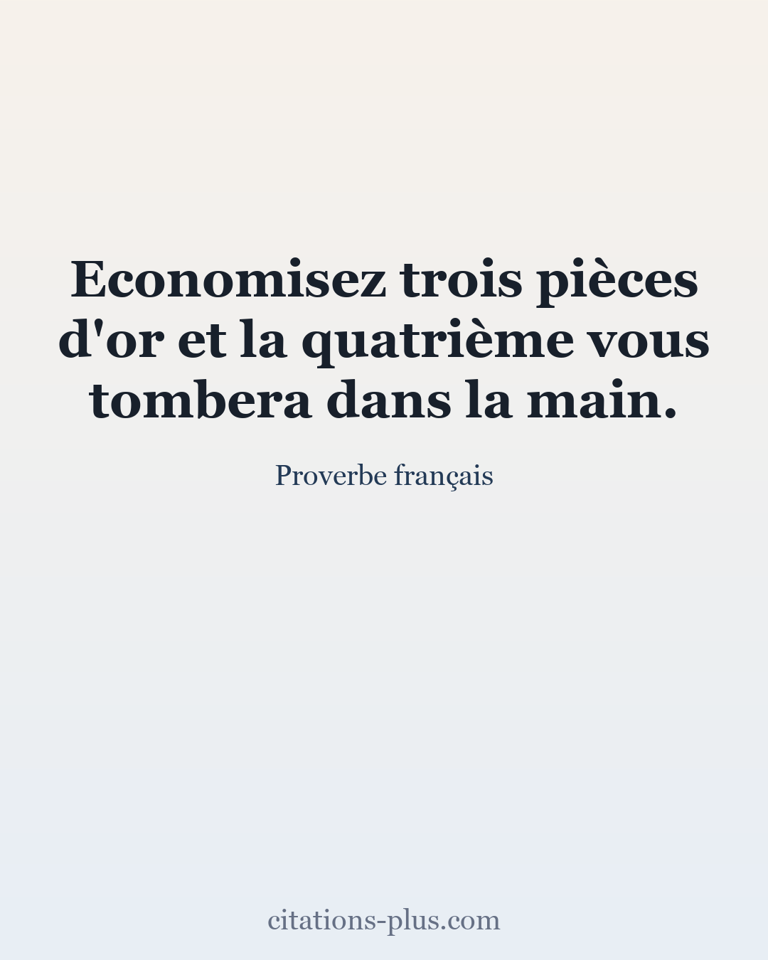 Carte Premium clair — Proverbe français