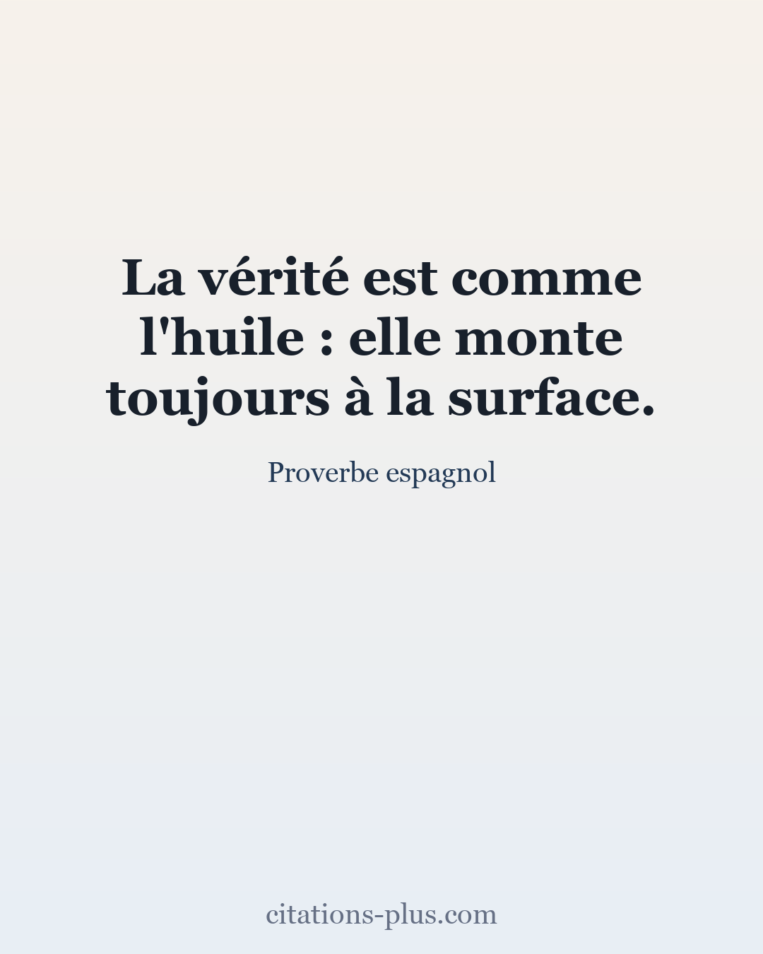Carte Premium clair — Proverbe espagnol