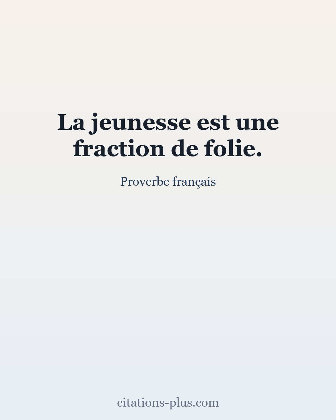 Carte Premium clair — Proverbe français
