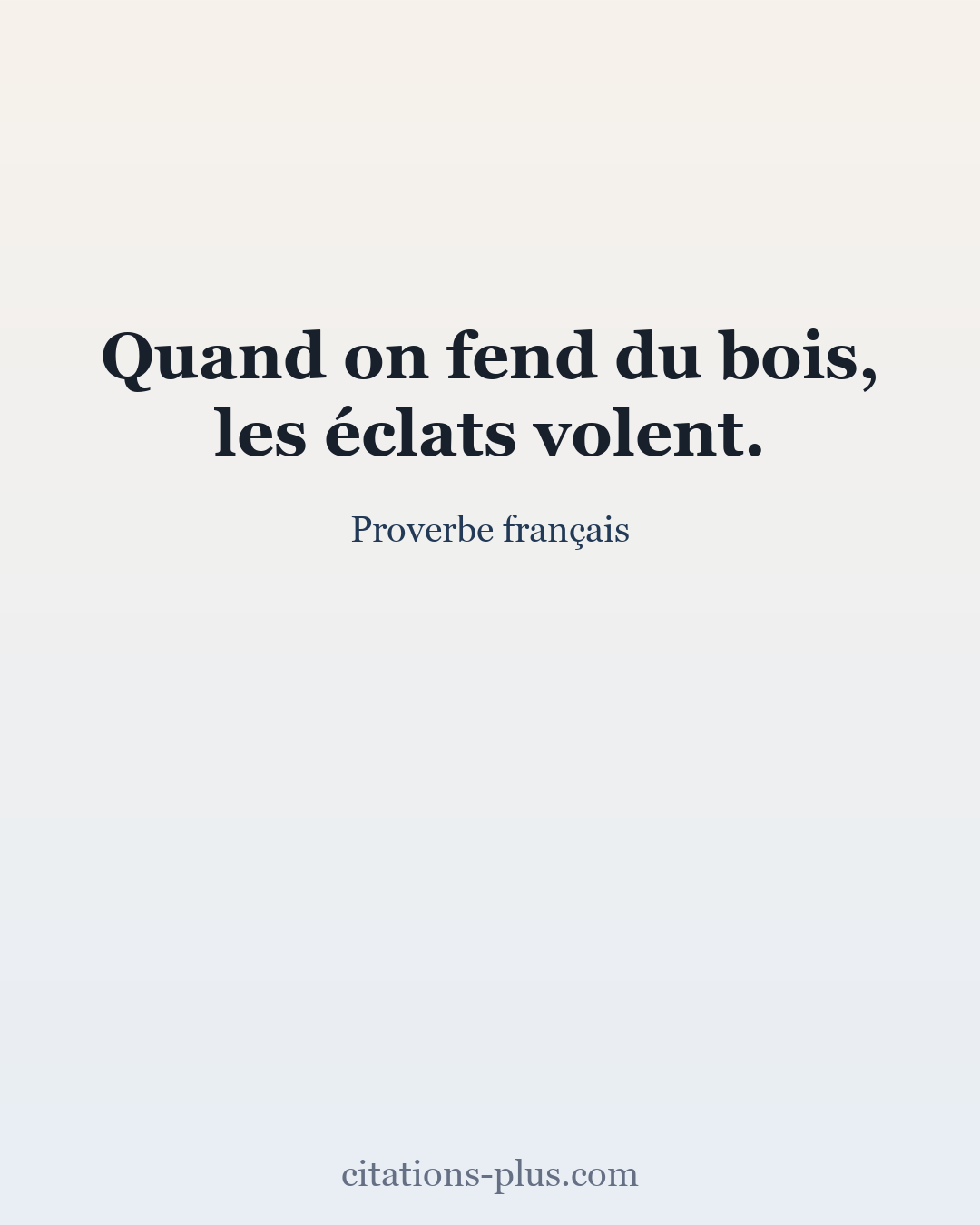Carte Premium clair — Proverbe français