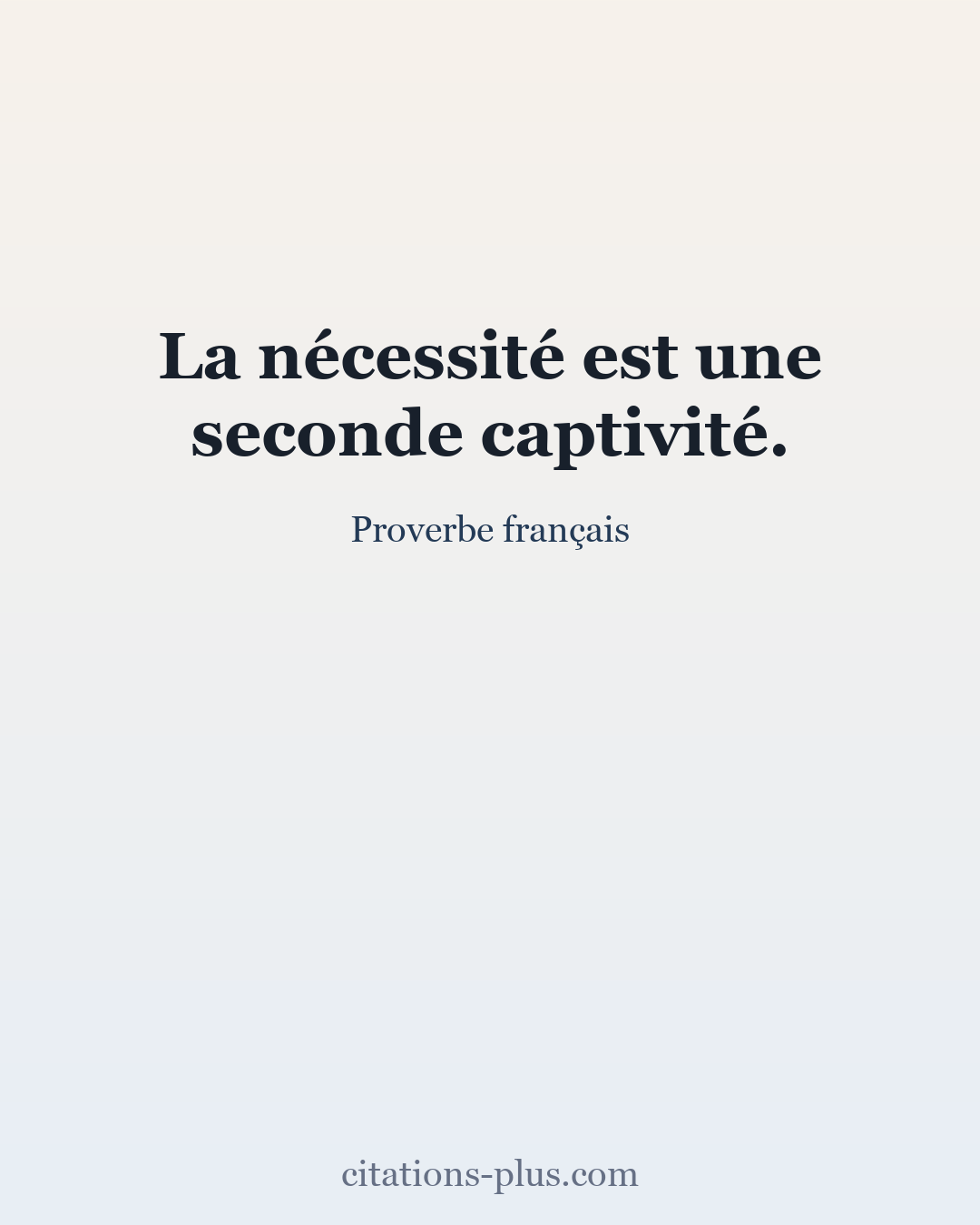 Carte Premium clair — Proverbe français