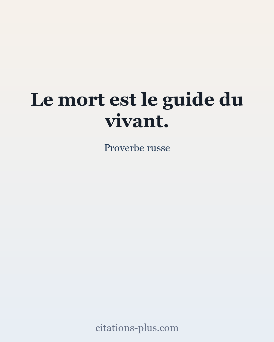 Carte Premium clair — Proverbe russe