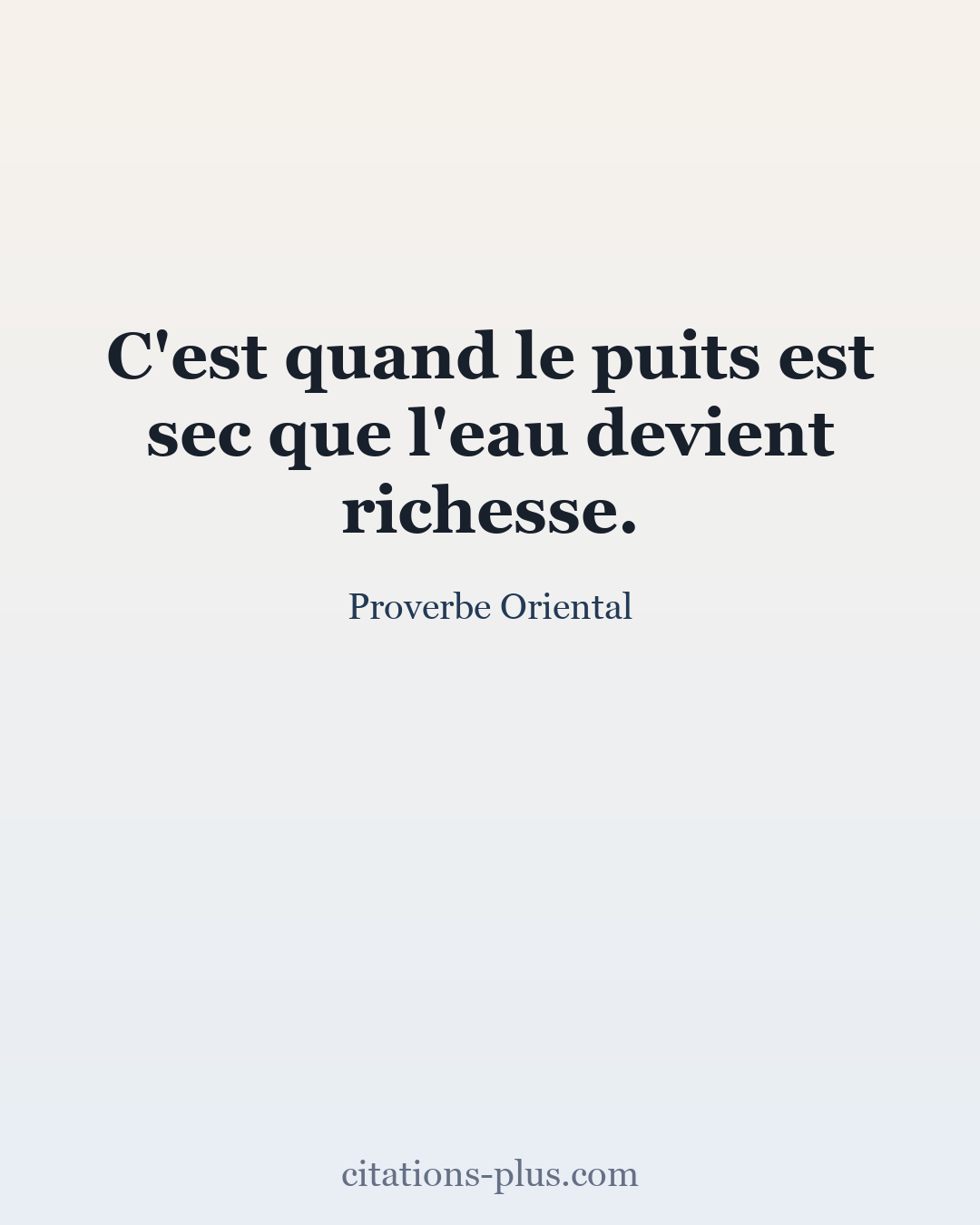 Carte Premium clair — Proverbes orientaux