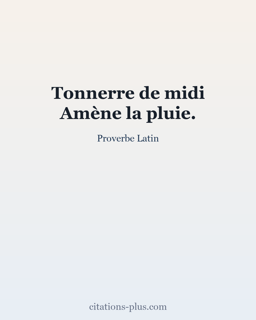 Carte Premium clair — Proverbe Latin