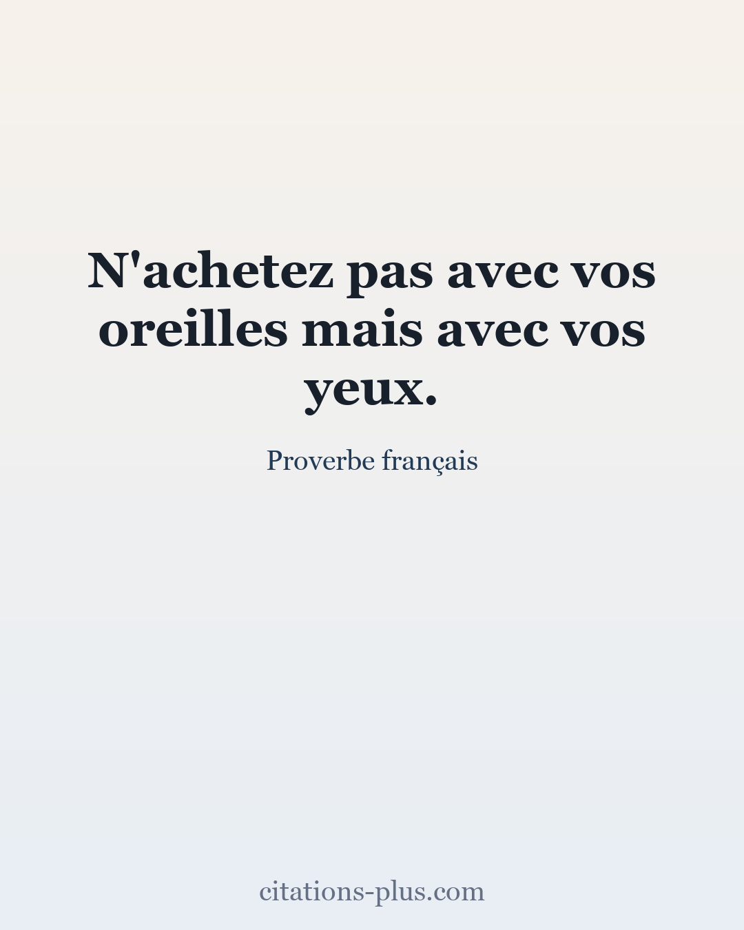 Carte Premium clair — Proverbe français