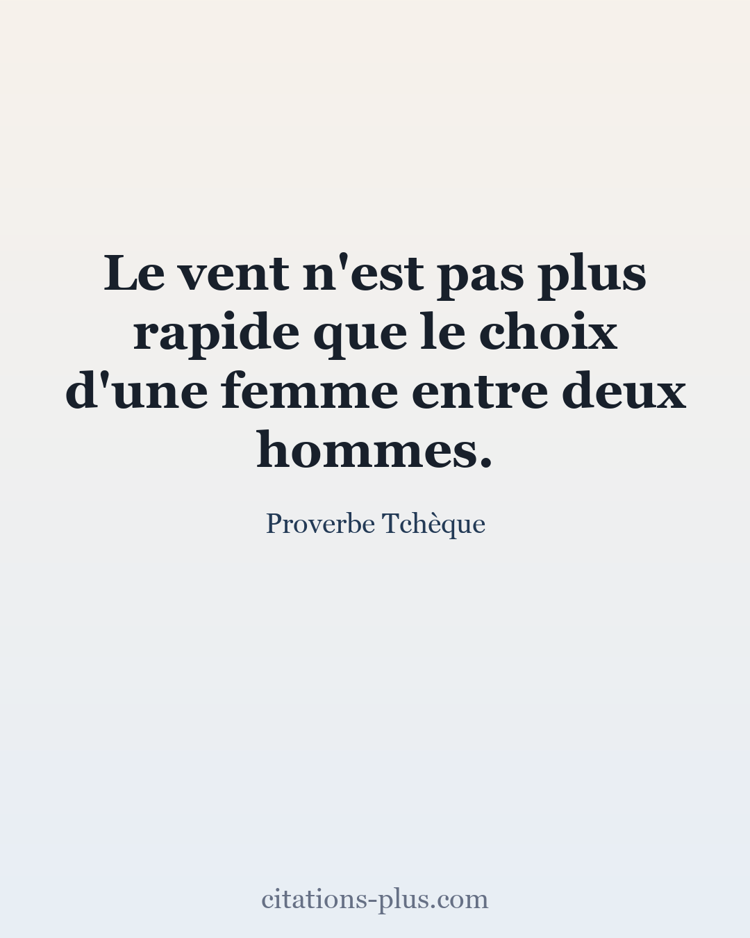 Carte Premium clair — Proverbe Tchèque