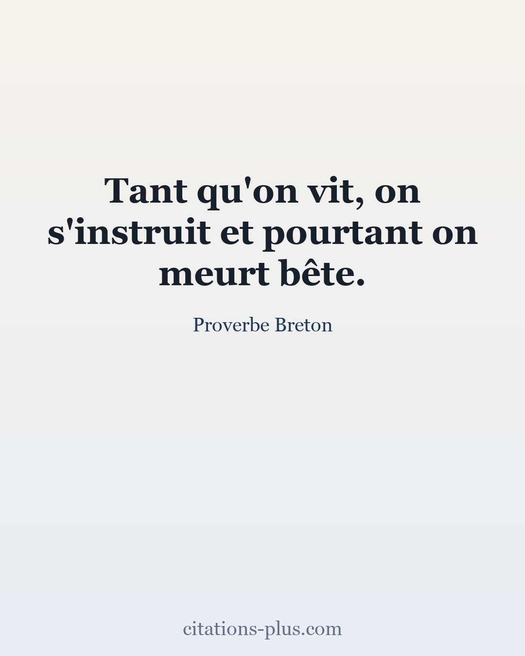 Carte Premium clair — Proverbe Breton