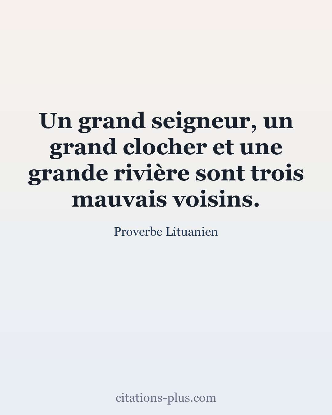 Carte Premium clair — Proverbe Lituanien