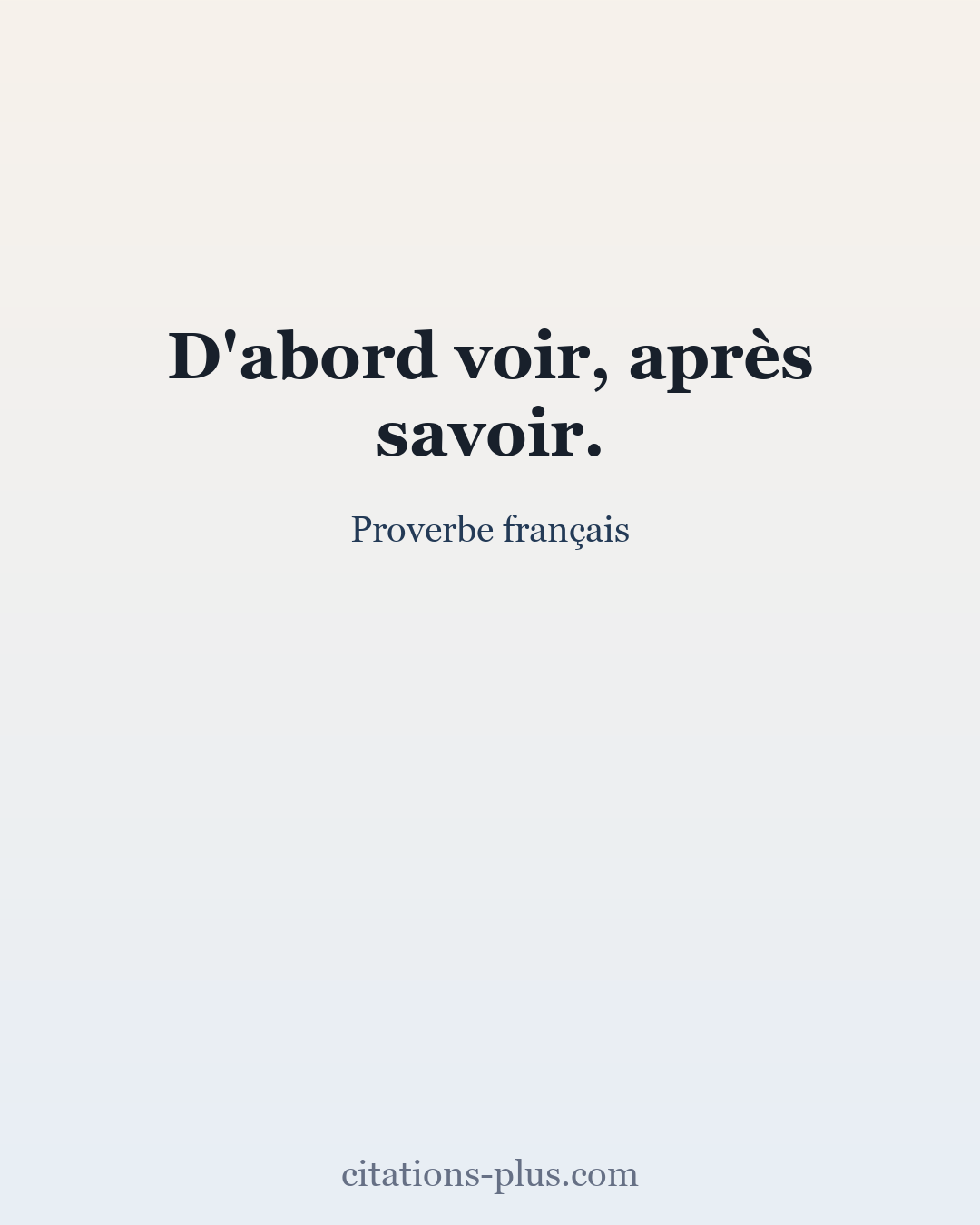 Carte Premium clair — Proverbe français