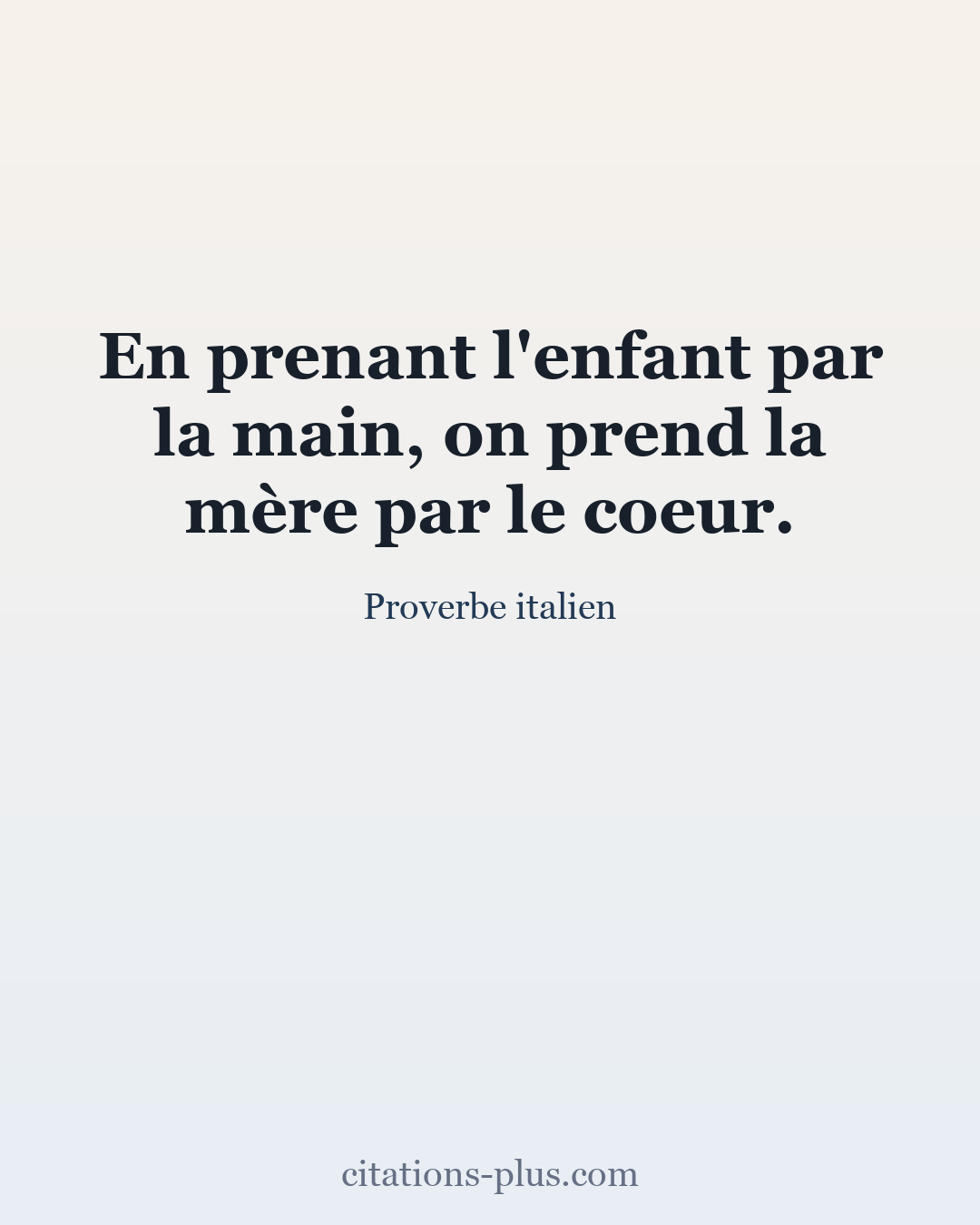 Carte Premium clair — Proverbe italien